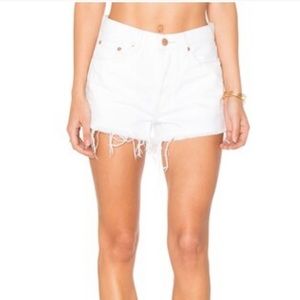 Free People We The Free Short Stilt Cutoff Shorts in White
